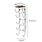 Zhaosheng - Toallero de baño de Acero Toallero de baño montado en la Pared de Metal con Estante Superior de Madera