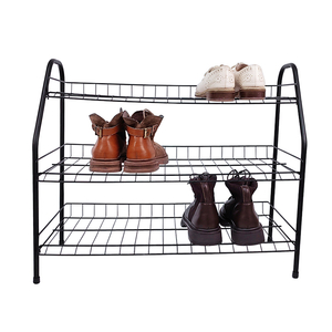 Zhaosheng Hardware - Estante de metal para zapatos, organizador ajustable para zapatos para el gabinete de entrada del hogar