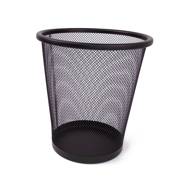 Zhaosheng Hardware - Papelera de oficina al por mayor Papelera de malla metálica Papelera redonda Cesta de basura de oficina Papelera de malla
