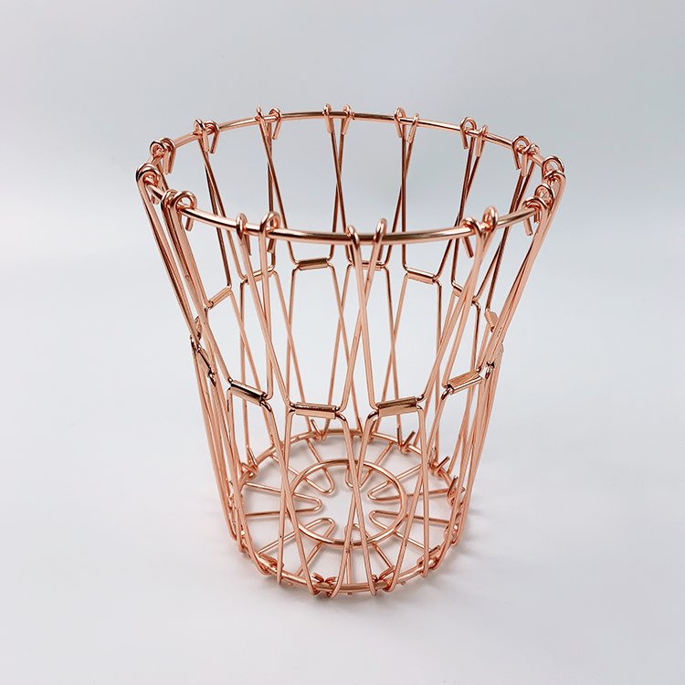 Zhaosheng Hardware - Cesta de alambre plegable para decoración de encimera de cocina, soporte plegable para cesta de frutas de metal