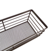 Zhaosheng Hardware - Accesorios modernos de madera para el hogar, tapa de bambú, cesta negra, organizador, cesta de alambre de almacenamiento