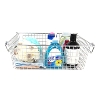 Zhaosheng Hardware - Cesta apilable de acero inoxidable, organizador de almacenamiento, armario de cocina, despensa, cesta de almacenamiento