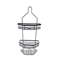 Zhaosheng - Estante de almacenamiento de baño de metal, soporte para jabón y champú, carrito de ducha de 3 niveles
