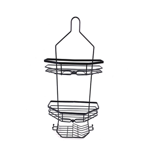 Zhaosheng - Estante de almacenamiento de baño de metal, soporte para jabón y champú, carrito de ducha de 3 niveles