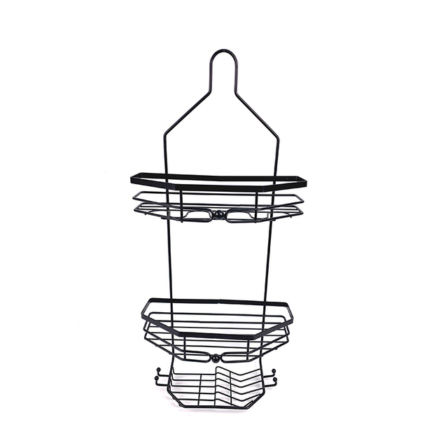 Zhaosheng - Estante de almacenamiento de baño de metal, soporte para jabón y champú, carrito de ducha de 3 niveles