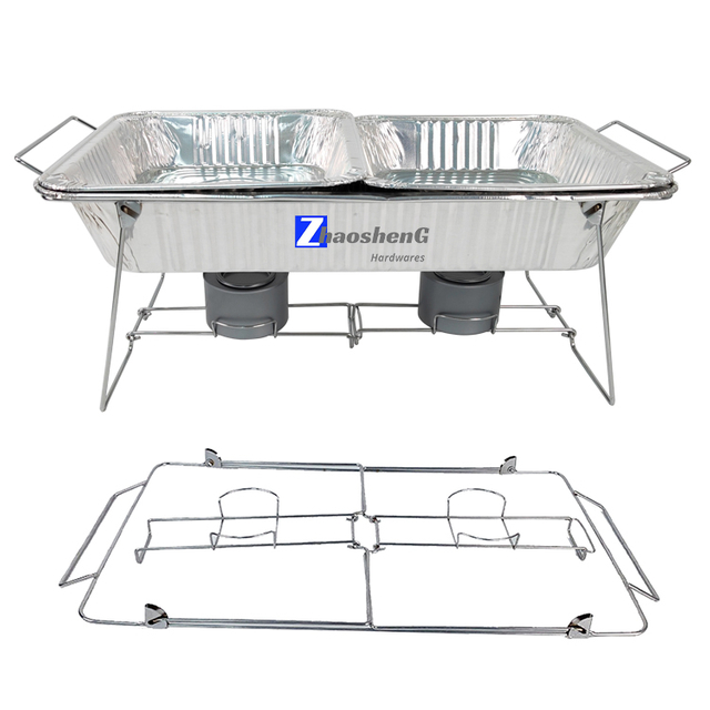 Zhaosheng Hardware - Rejilla plegable para calentador de alimentos, rejilla plegable de alambre para sartenes de tamaño completo