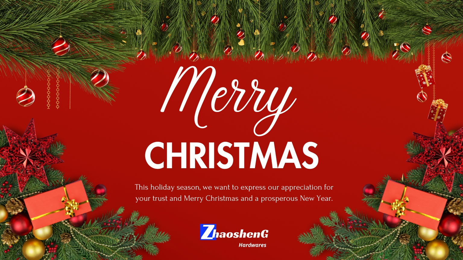 Saludos navideños de Jiangmen Zhaosheng Hardware